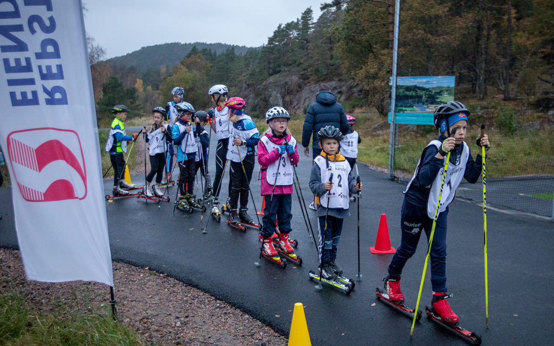 Søgne-sprinten i rulleskiløypa i Norddalsheia.